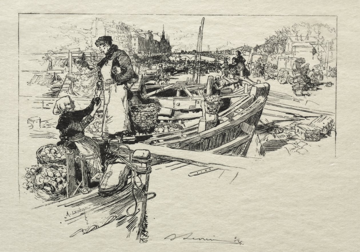Apple Market, nr 1 av Auguste Louis Lepère