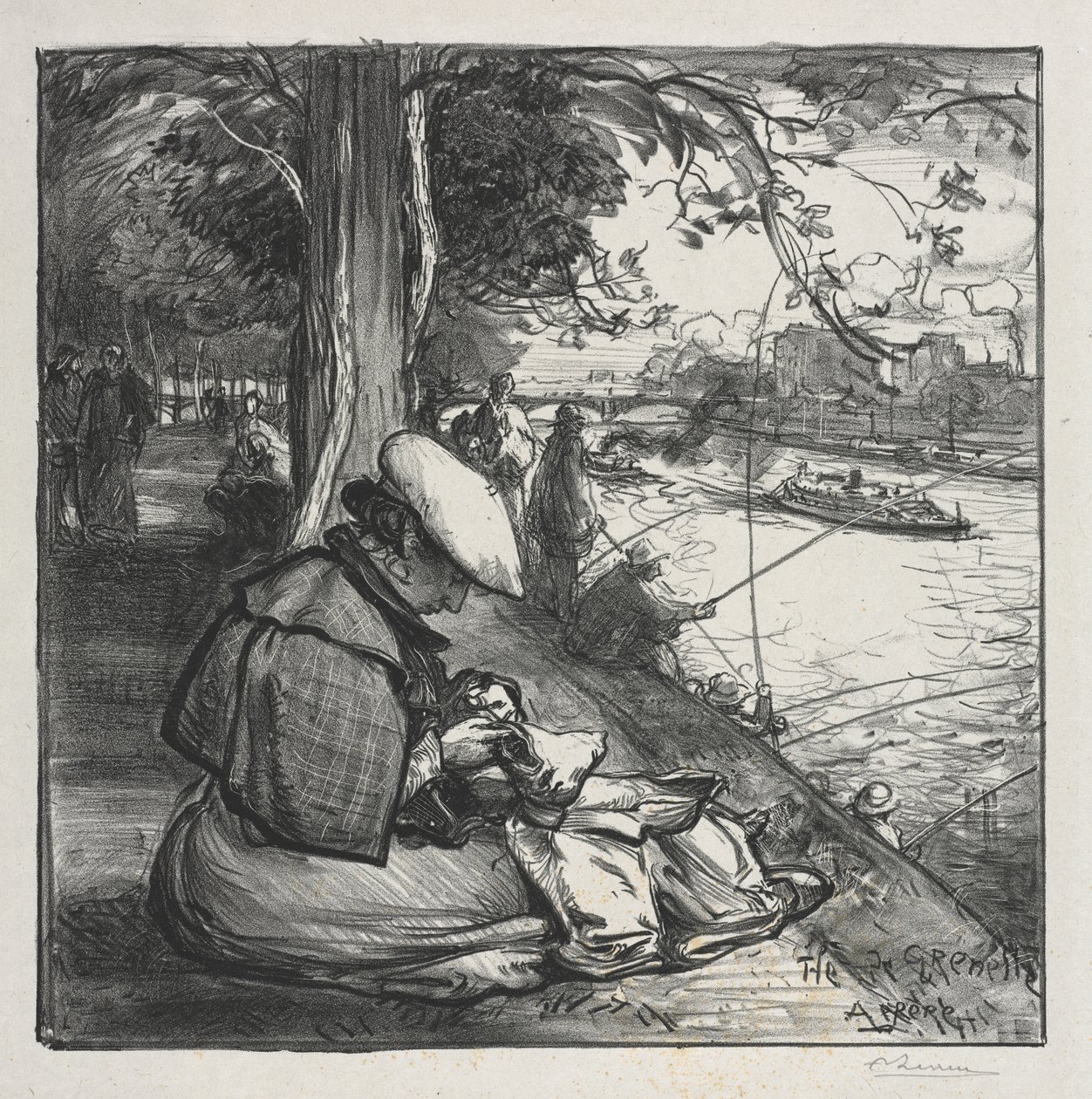 Grenelle Island av Auguste Louis Lepère