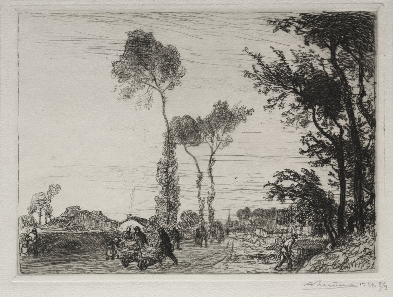 Retur från St. Jean-de-Mont Market av Auguste Louis Lepère