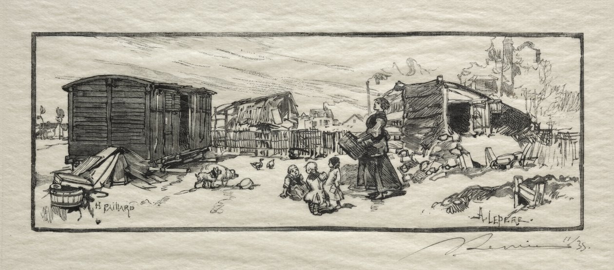 Vagnhuset (Le wagon-logement) av Auguste Louis Lepère