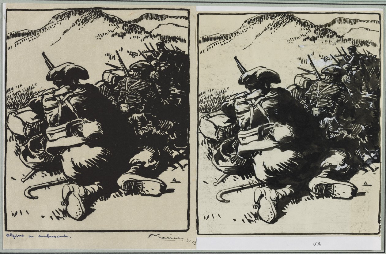 Alpinerna i bakhåll av Auguste Louis Lepère