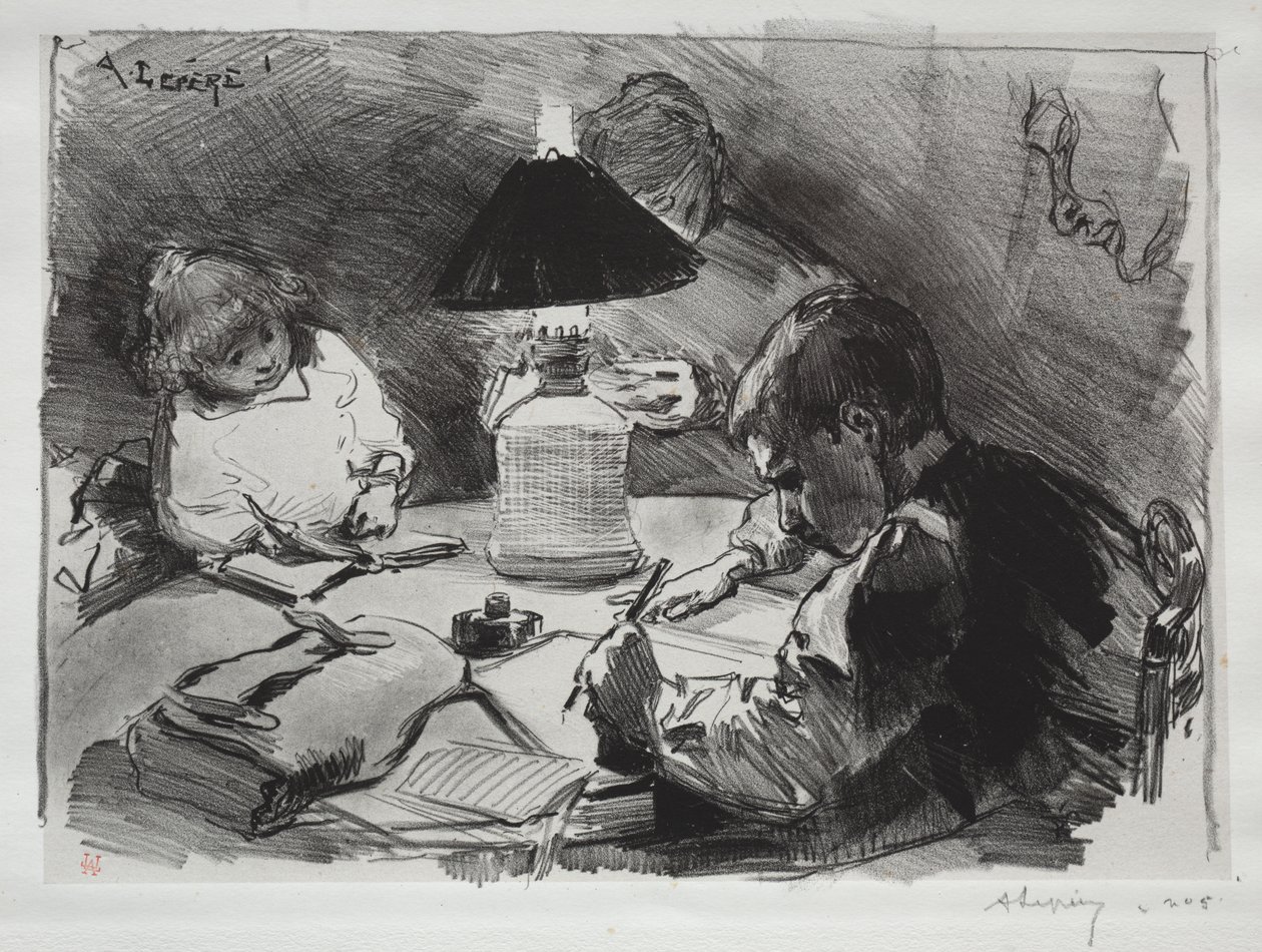 Runt lampan av Auguste Louis Lepère