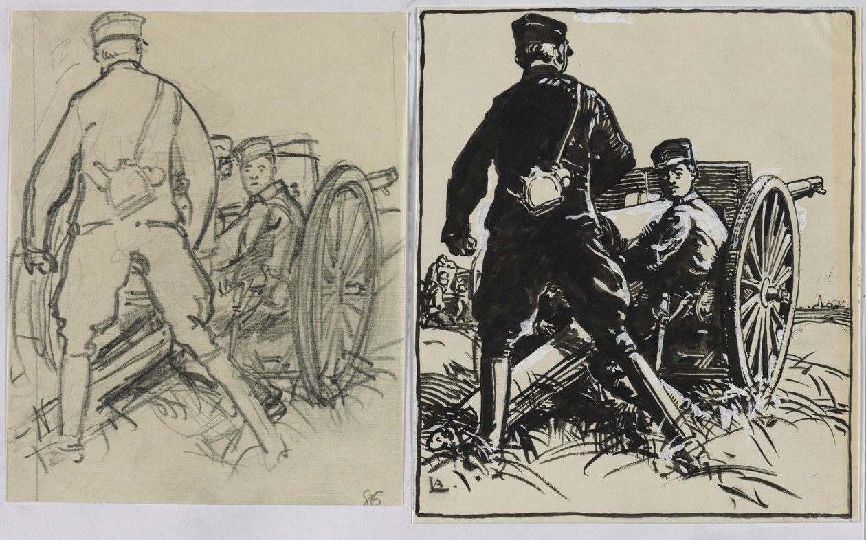 belgiska skyttar av Auguste Louis Lepère