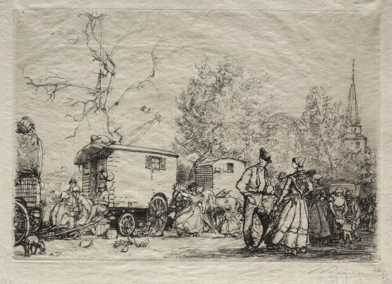 På mässan St. Jean de Mont av Auguste Louis Lepère