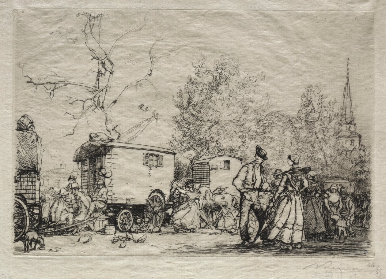 På mässan St. Jean de Mont, 1906. av Auguste Louis Lepère