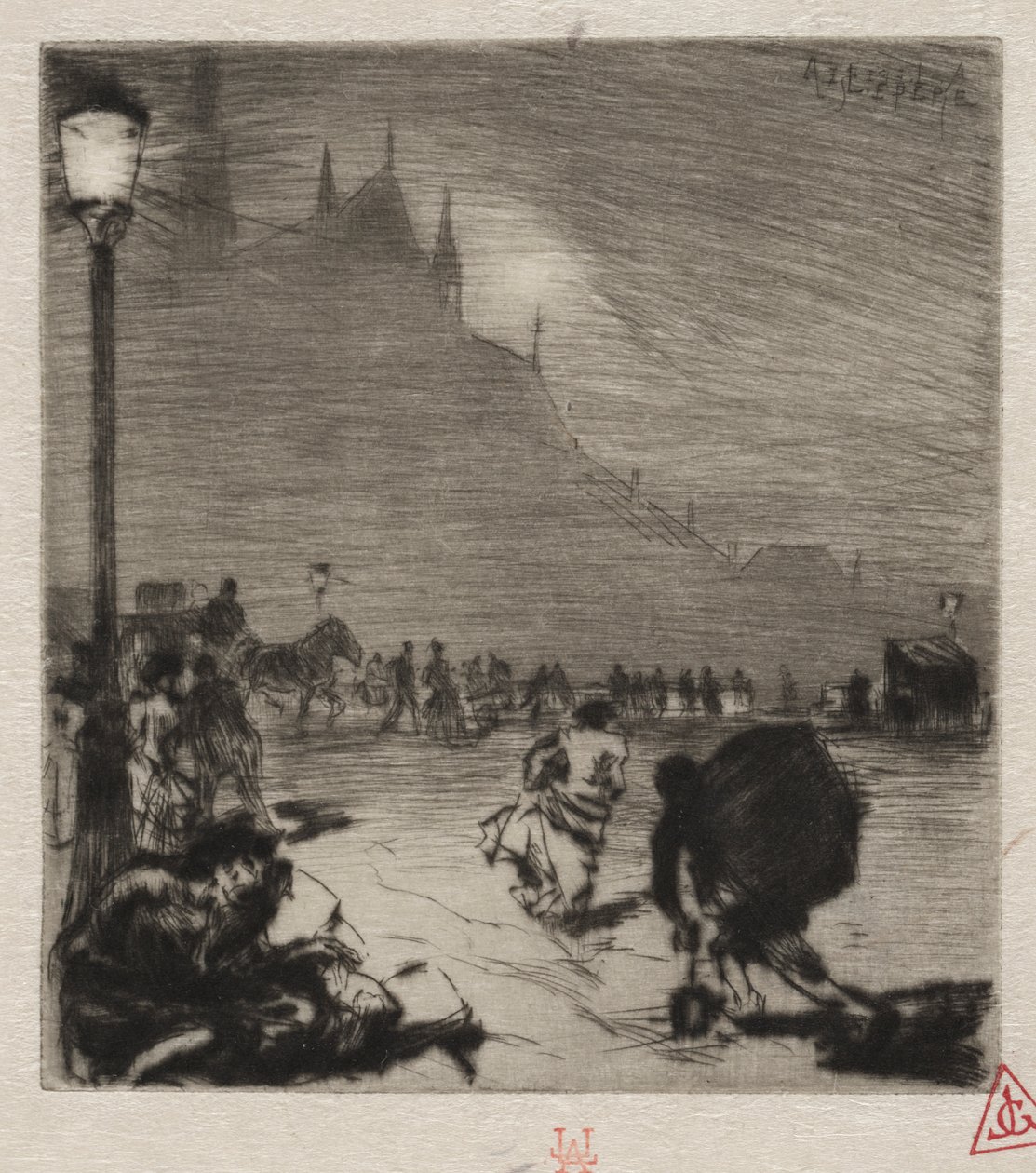 I hörnet av Pont-aux-Doubles av Auguste Louis Lepère