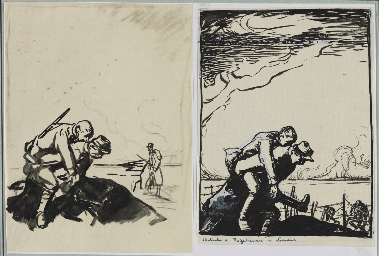 Slaget vid Rozelieures i Lorraine av Auguste Louis Lepère