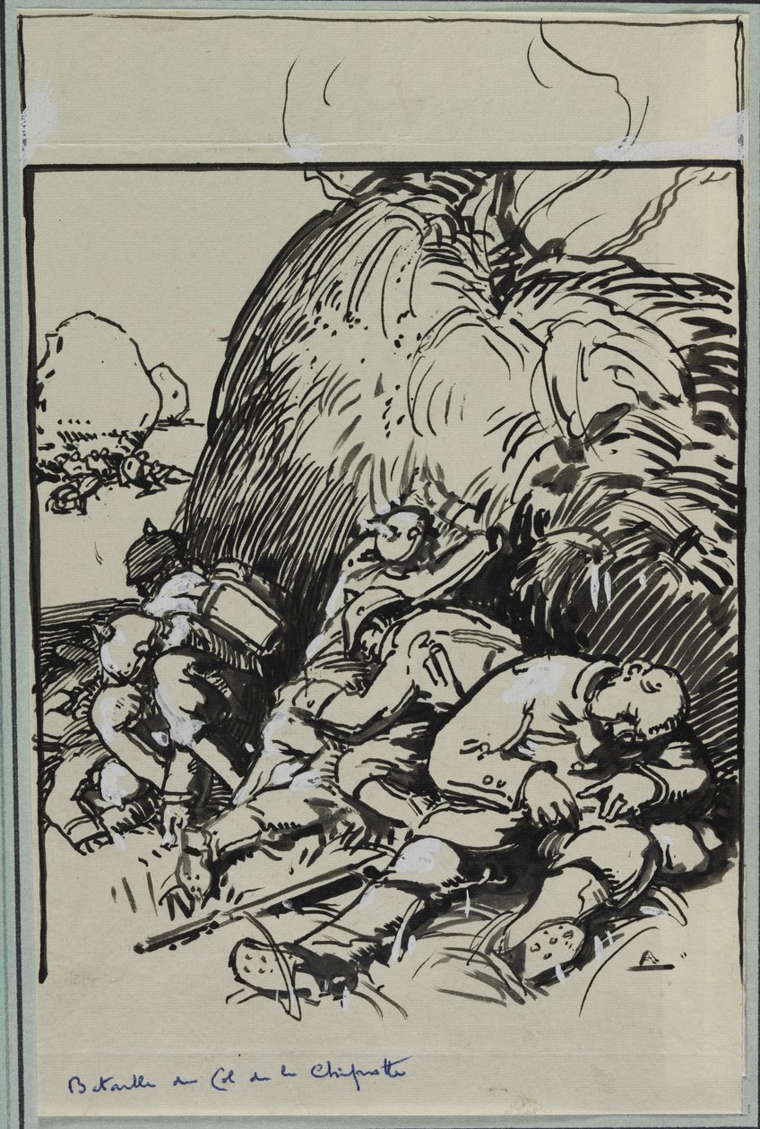 Slaget vid Chipottepasset, 1914. av Auguste Louis Lepère