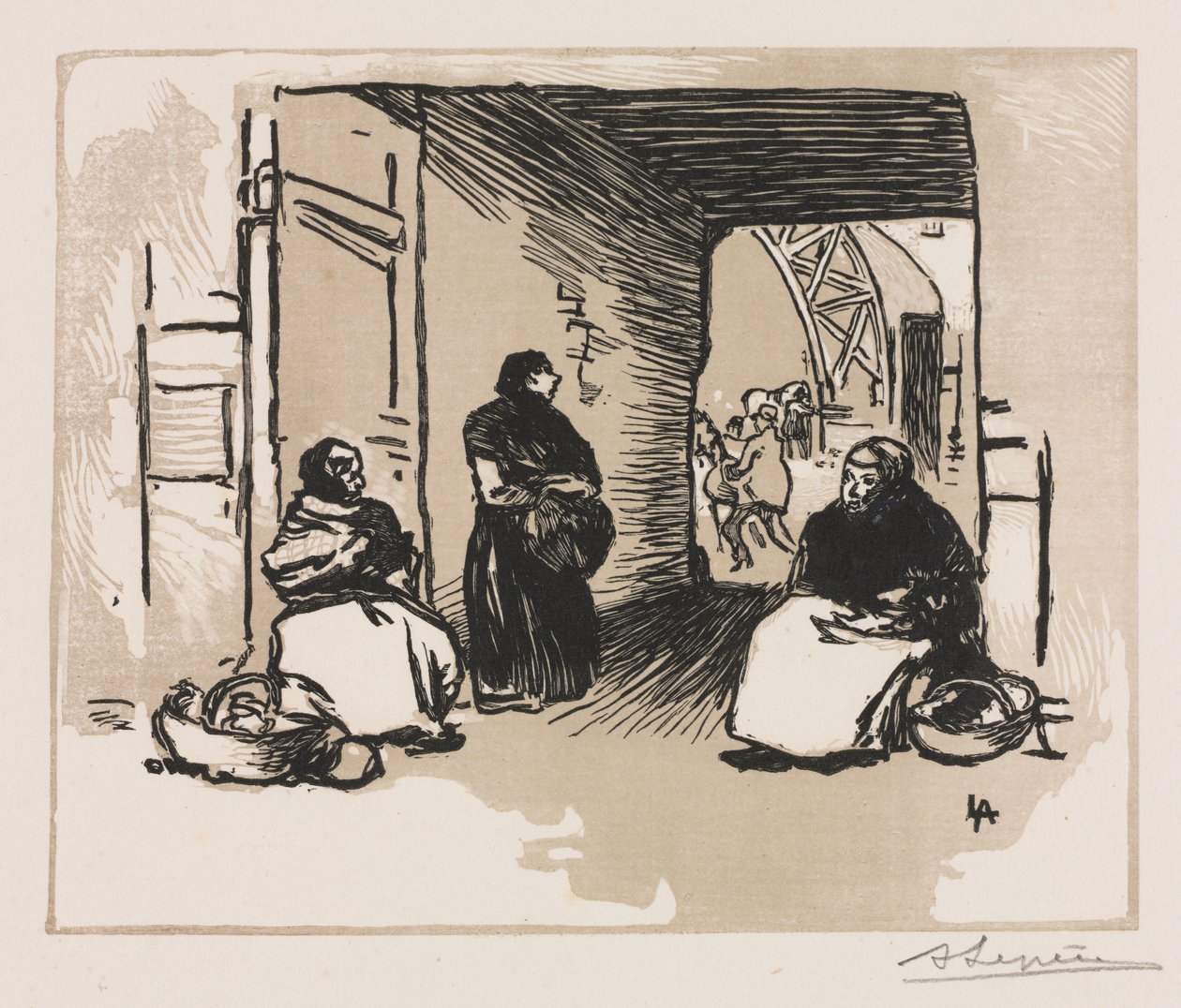 Brödförsäljare av Auguste Louis Lepère