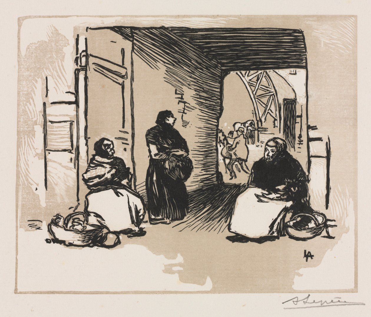 Brödförsäljare, 1889. av Auguste Louis Lepère