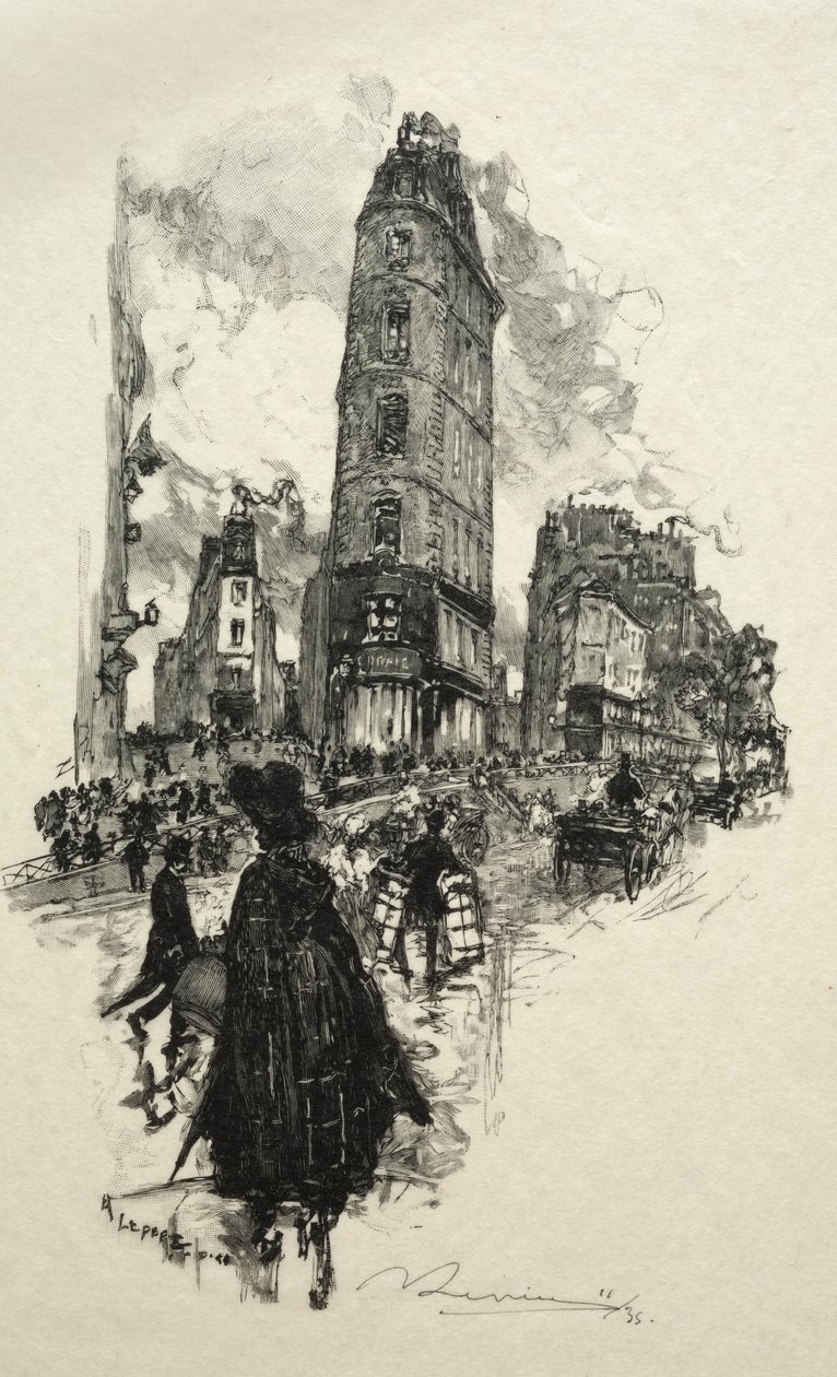 Hörn av Moon Street av Auguste Louis Lepère