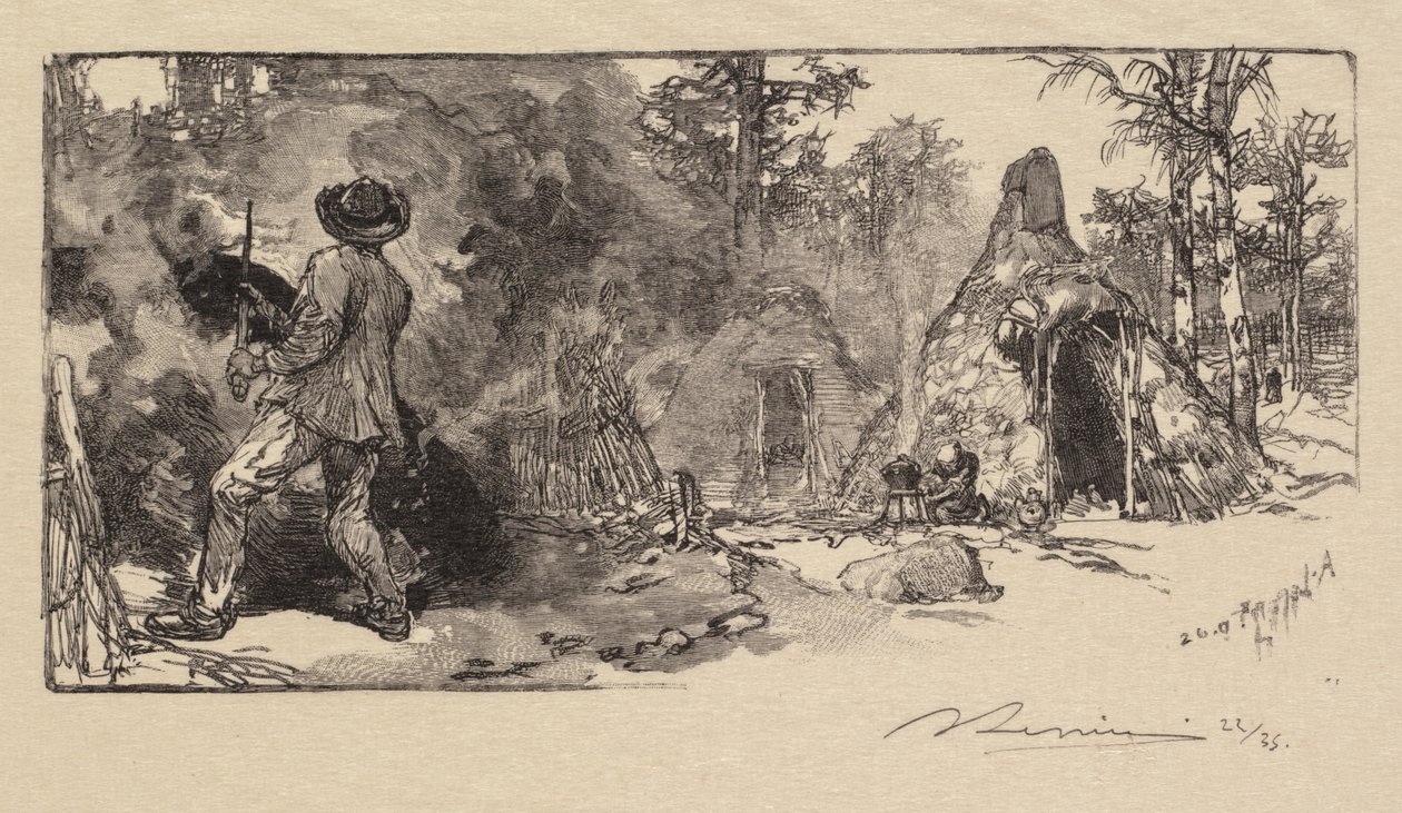 Fontainebleau Forest: Kolmän av Auguste Louis Lepère