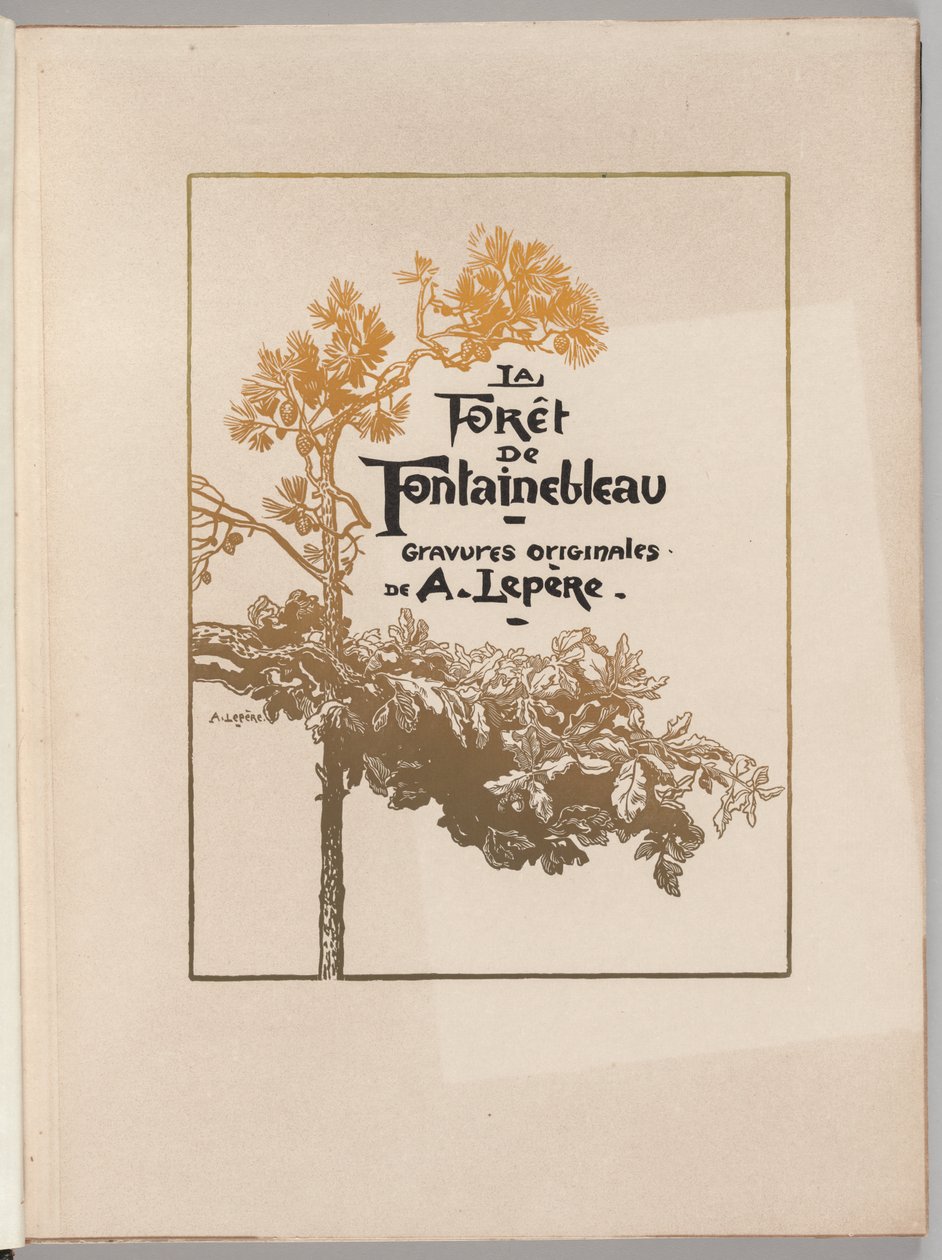 Fontainebleau Forest: Omslag av Auguste Louis Lepère