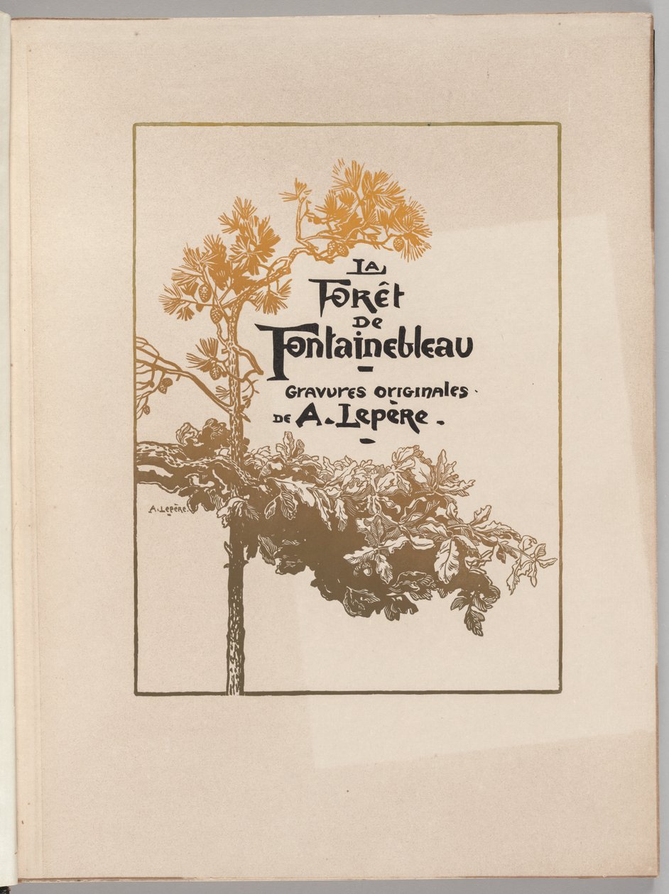 Fontainebleau Forest: Cover La Forêt de Fontainebleau, 1890. av Auguste Louis Lepère