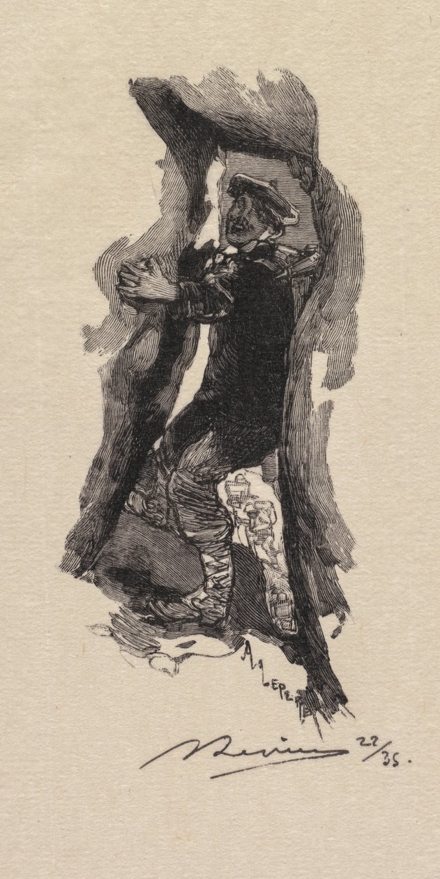 Fontainebleau Forest: Pass of the Seven Caverns La Forêt de Fontainebleau..., 1890. av Auguste Louis Lepère