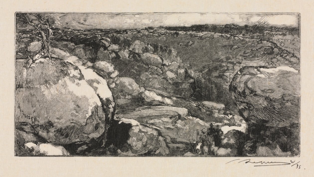 Fontainebleau Forest: The Cirque of Long-Rocher av Auguste Louis Lepère