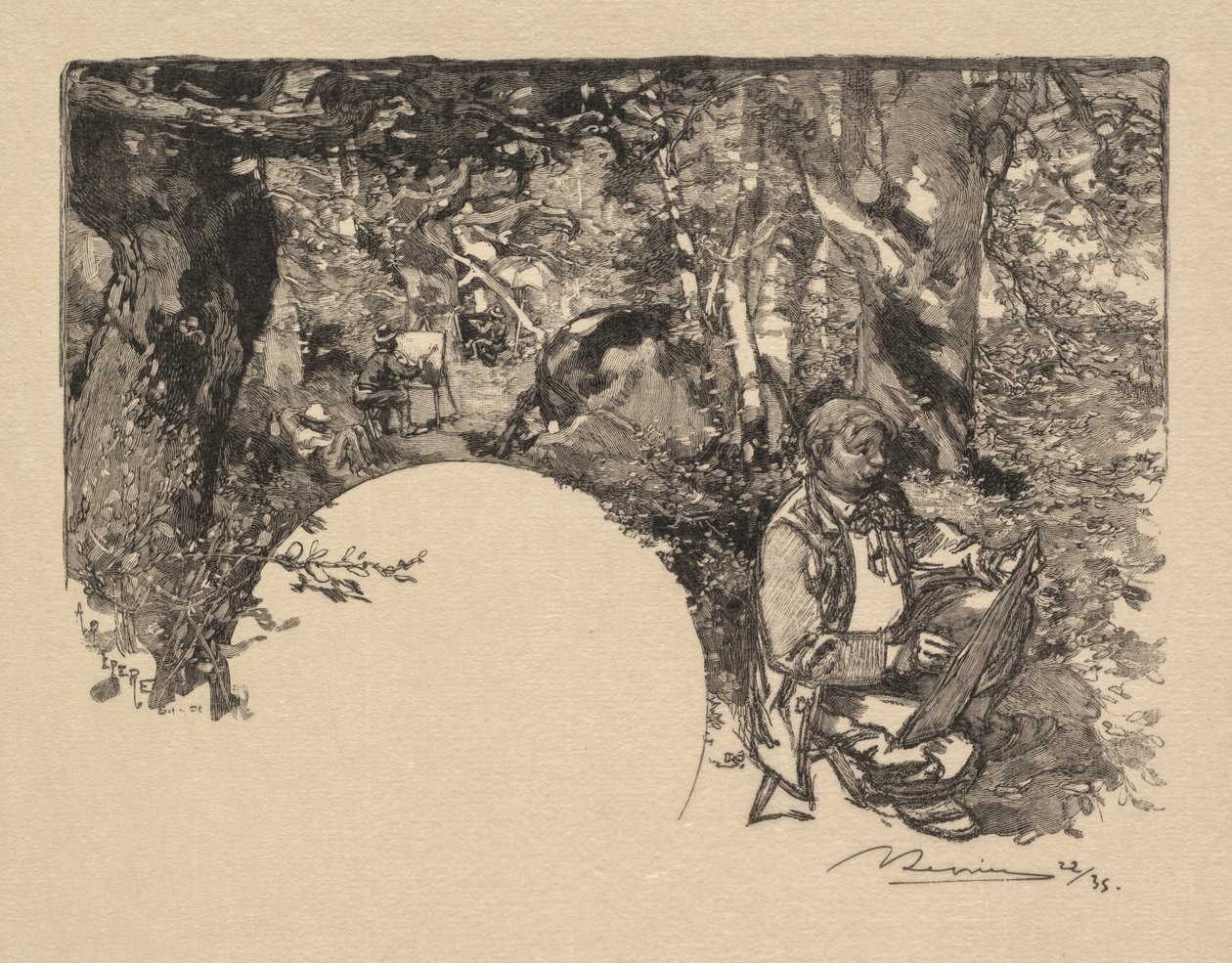 Fontainebleau Forest: Målarna av Auguste Louis Lepère