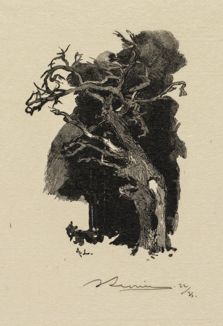 Fontainebleau Forest: The Raging One av Auguste Louis Lepère