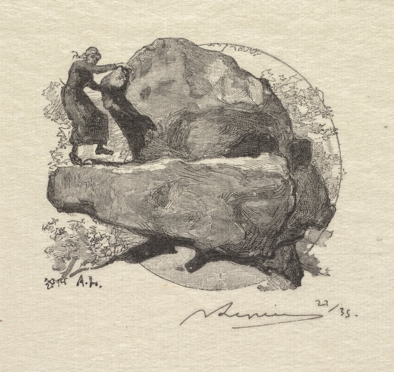 Fontainebleau Forest: The Trembling Rock av Auguste Louis Lepère