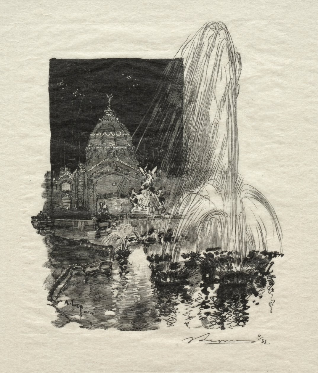 Lysande fontäner. av Auguste Louis Lepère