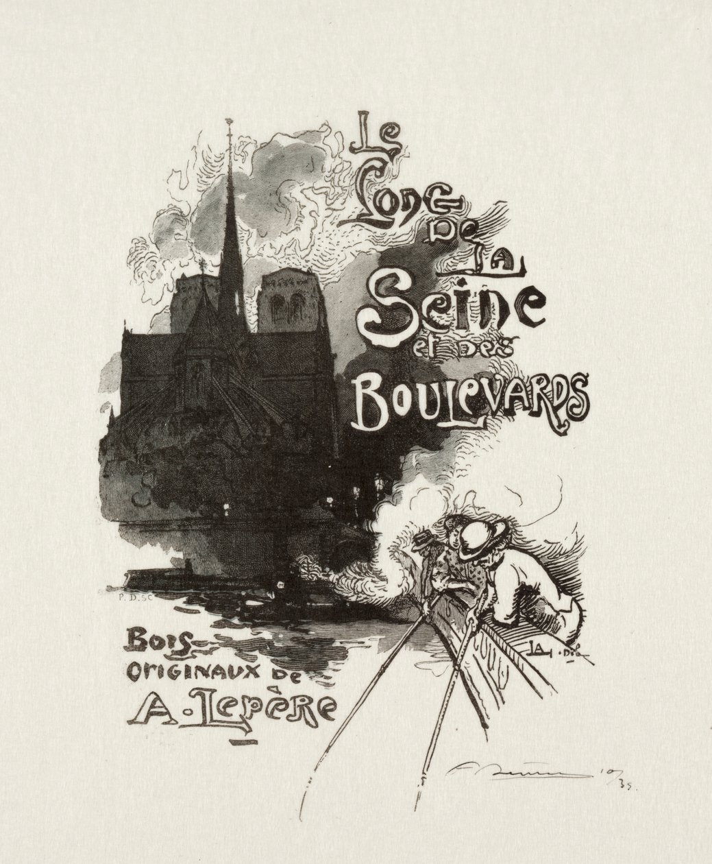 Frontispice: Längs Seine och boulevarderna av Auguste Louis Lepère