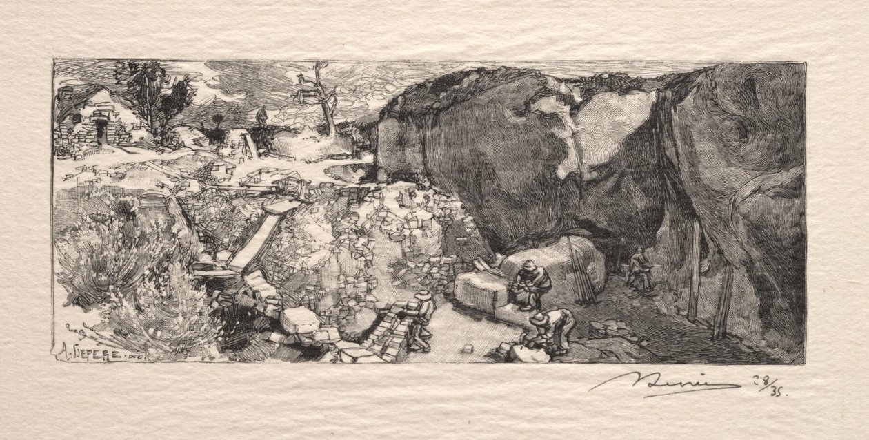 Sandstensbrottet av Auguste Louis Lepère