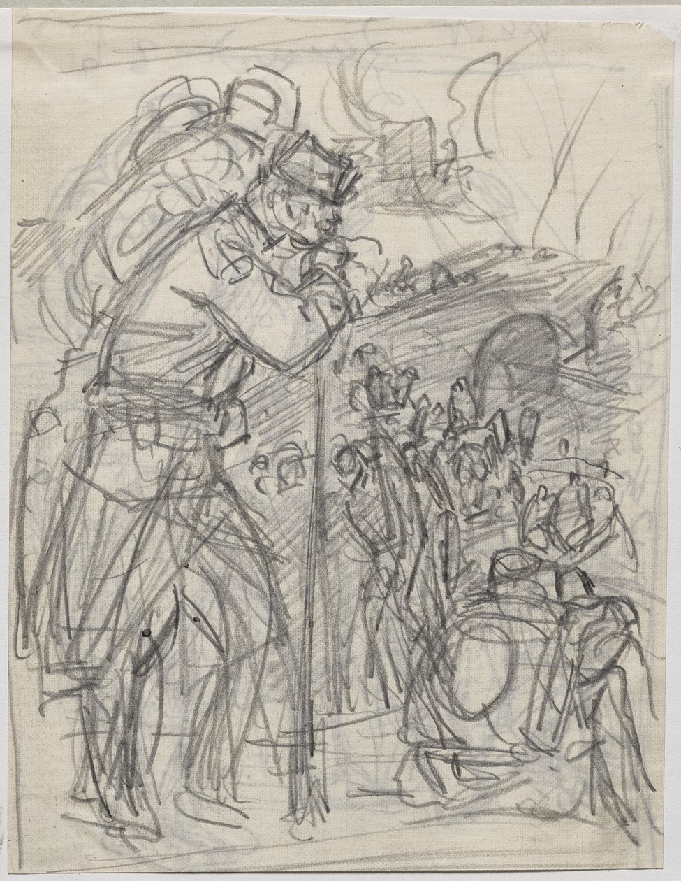 Retreaten efter Charleroi... av Auguste Louis Lepère