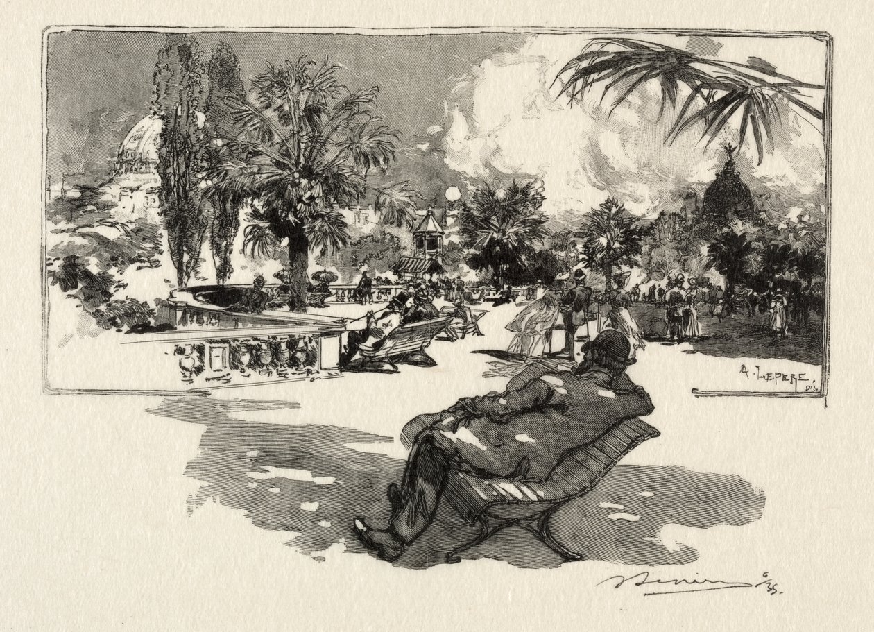 Den liberala konstens terrass av Auguste Louis Lepère