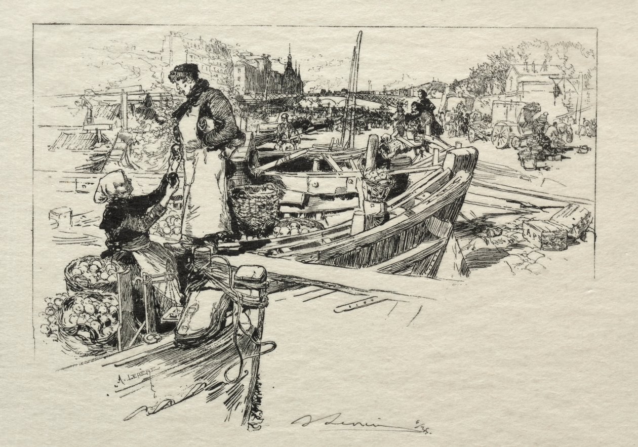 Apple Market, nr 1. av Auguste Louis Lepère