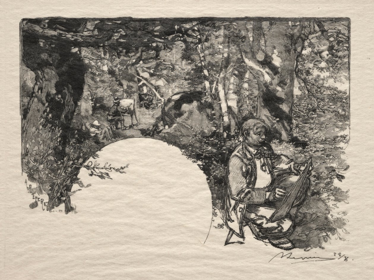 Målarna, 1890. av Auguste Louis Lepère