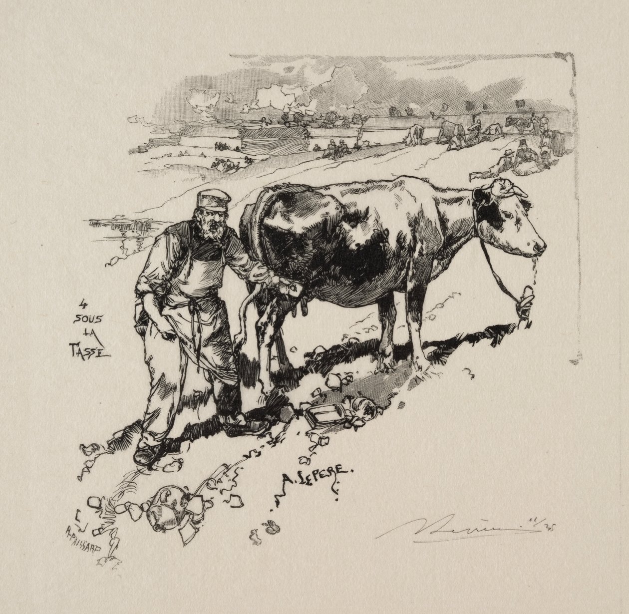 Mjölkhandlaren av Auguste Louis Lepère