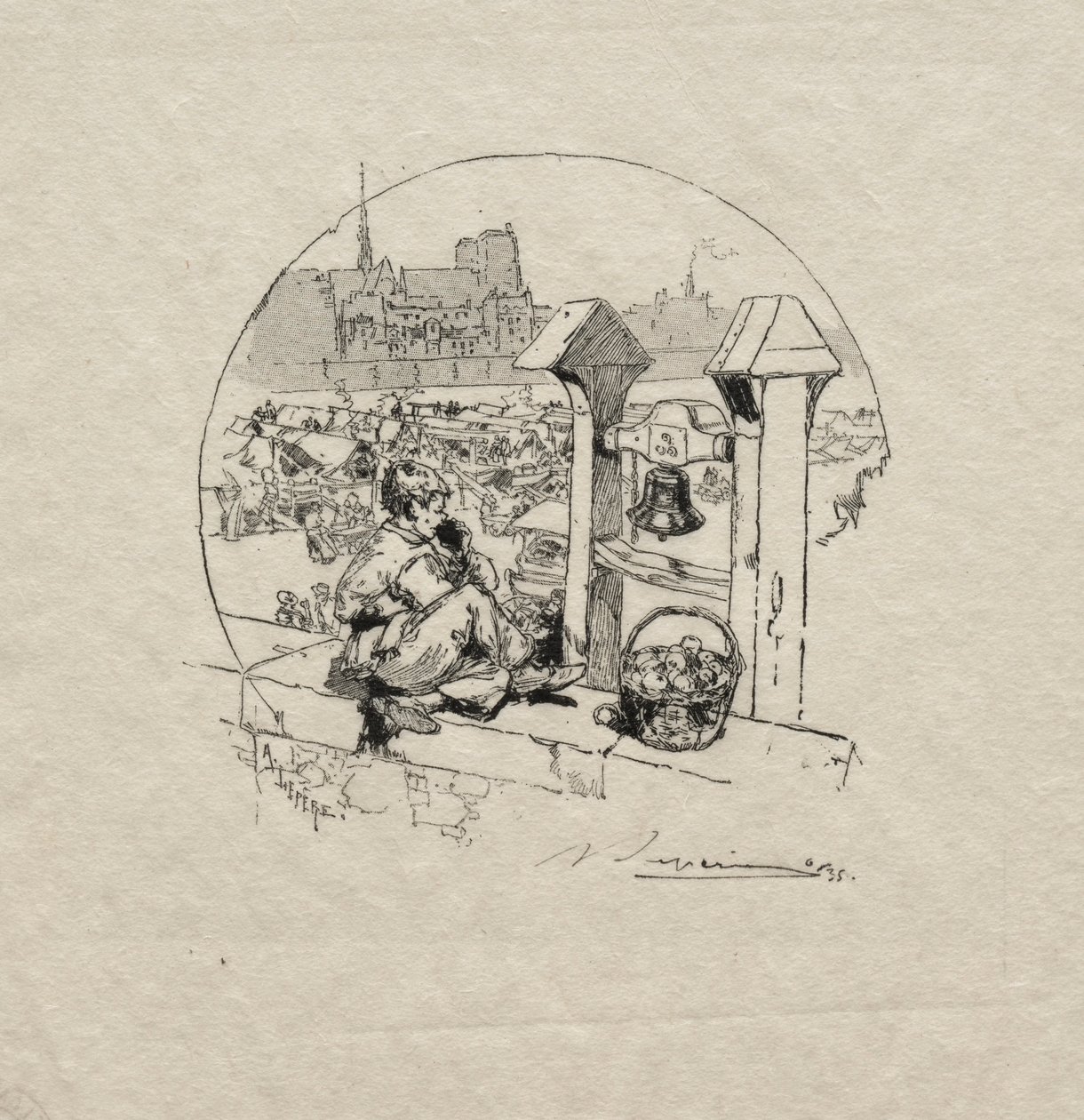 Apple Market, nr 2. av Auguste Louis Lepère