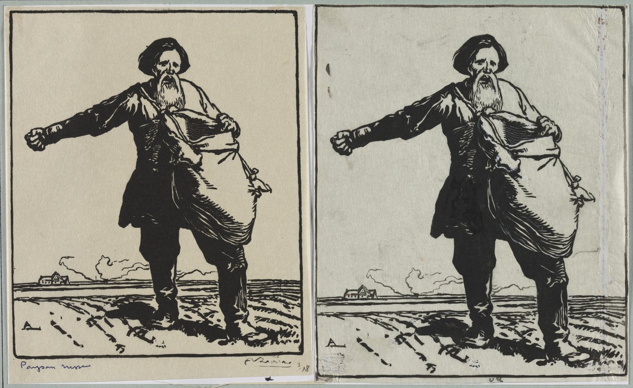 Rysk bonde, 1914. av Auguste Louis Lepère