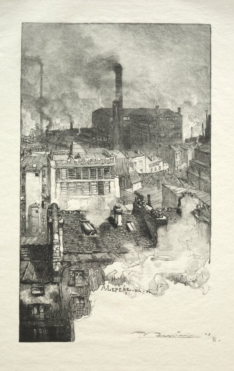 Gobelins distrikt av Auguste Louis Lepère
