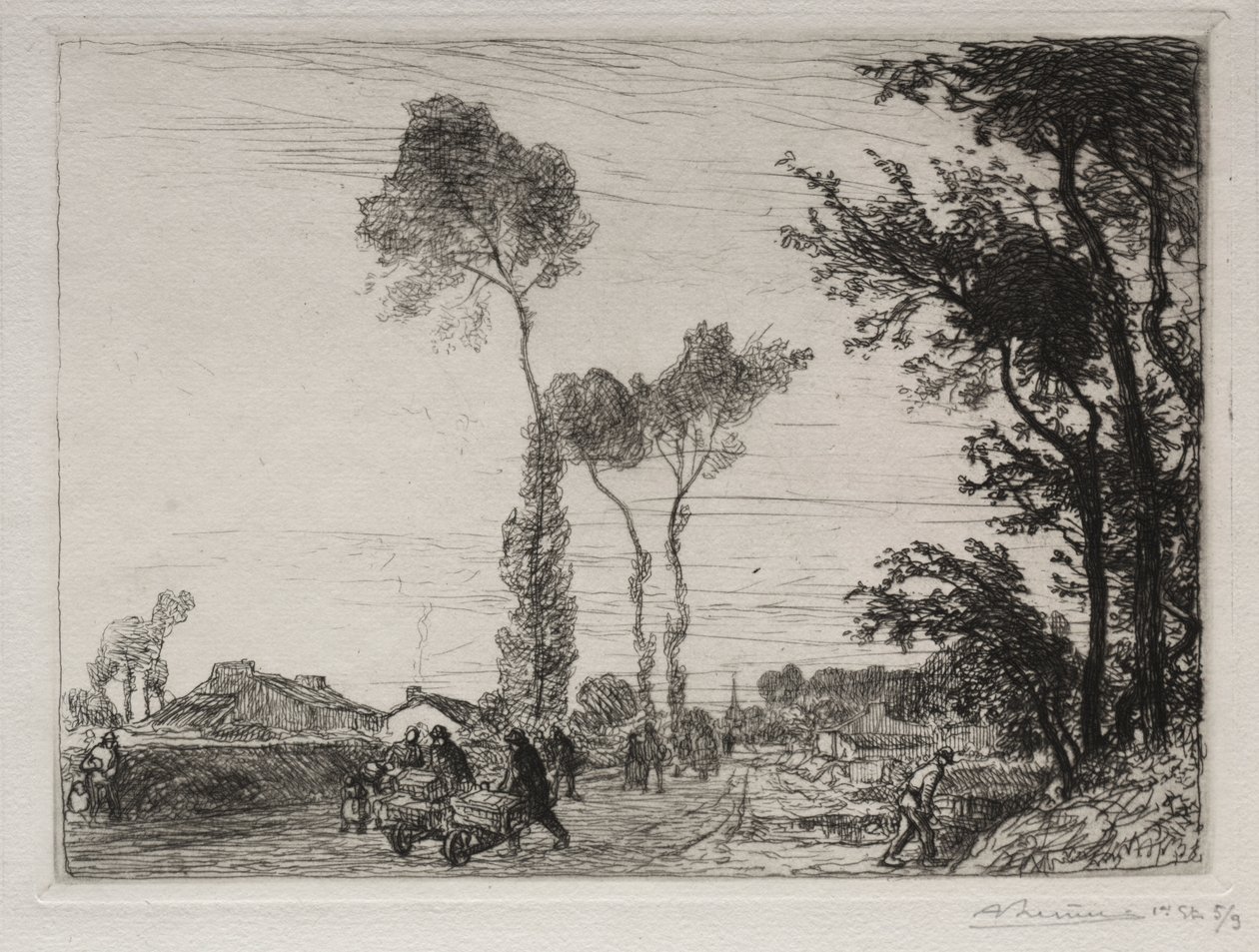 Retur från St. Jean-de-Mont Market av Auguste Louis Lepère