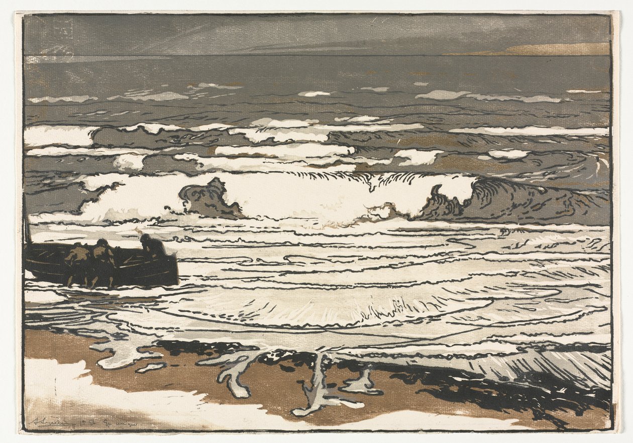 The Breaking Waves, Tide of September 1901 av Auguste Louis Lepère