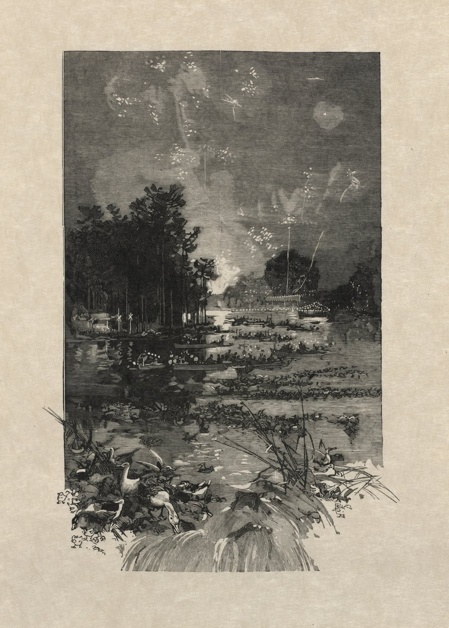 Festivalen för pliktens offer, 1884. av Auguste Louis Lepère