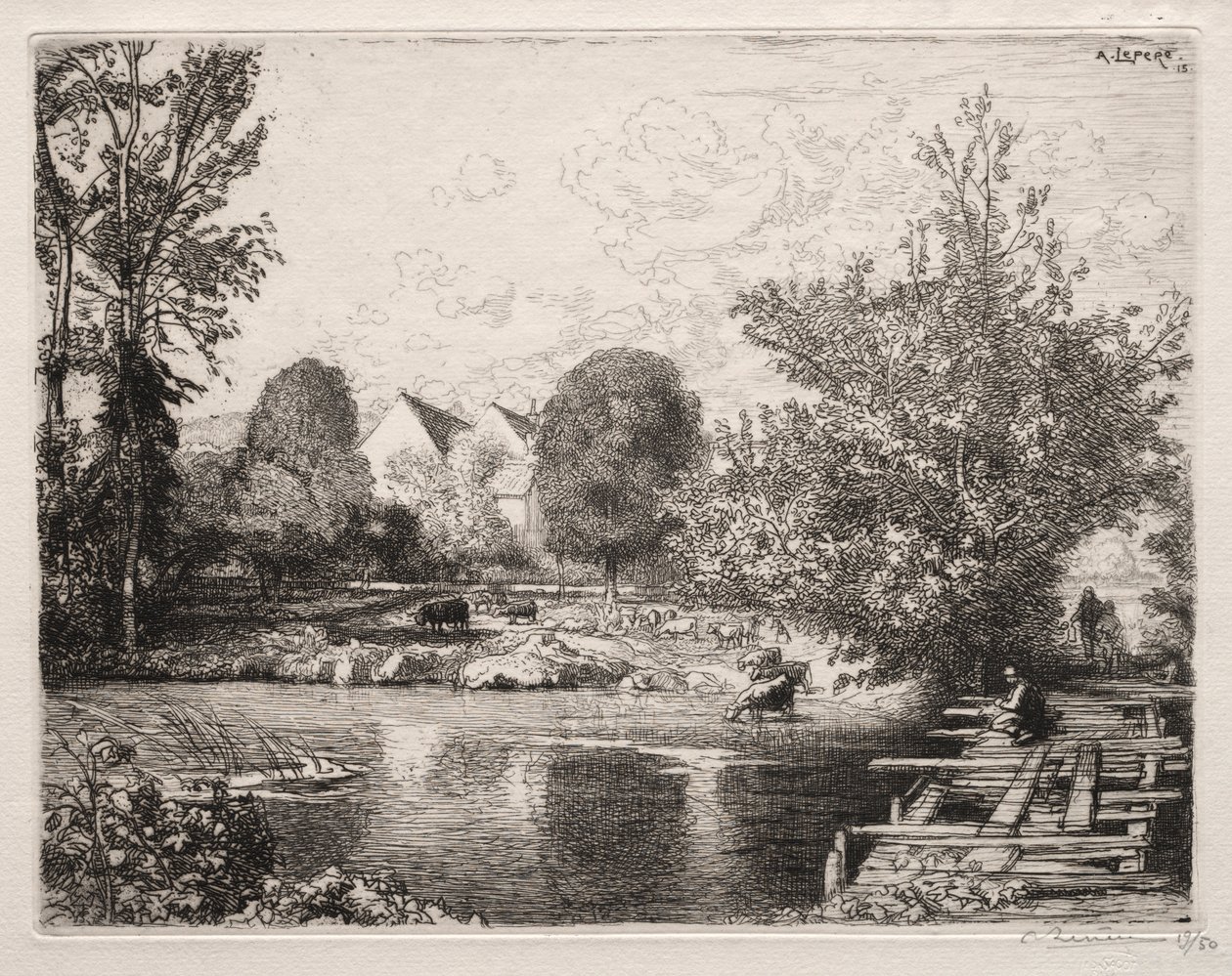 Gamla gångbron av Auguste Louis Lepère