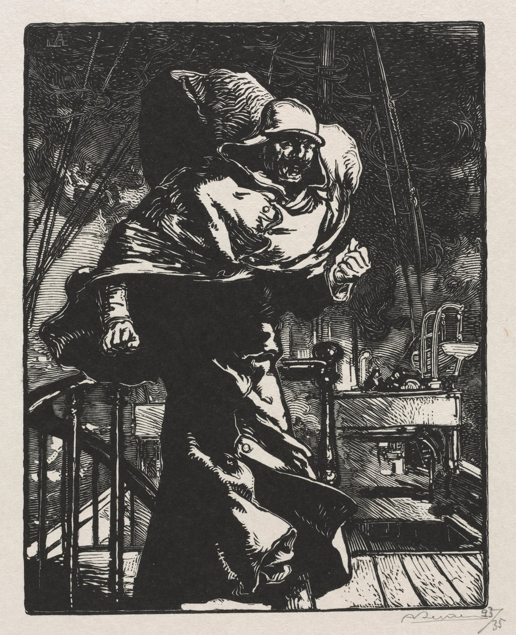 Kriget 1914. Första serien. Kejsar Vilhelm i vrede, 1915. av Auguste Louis Lepère