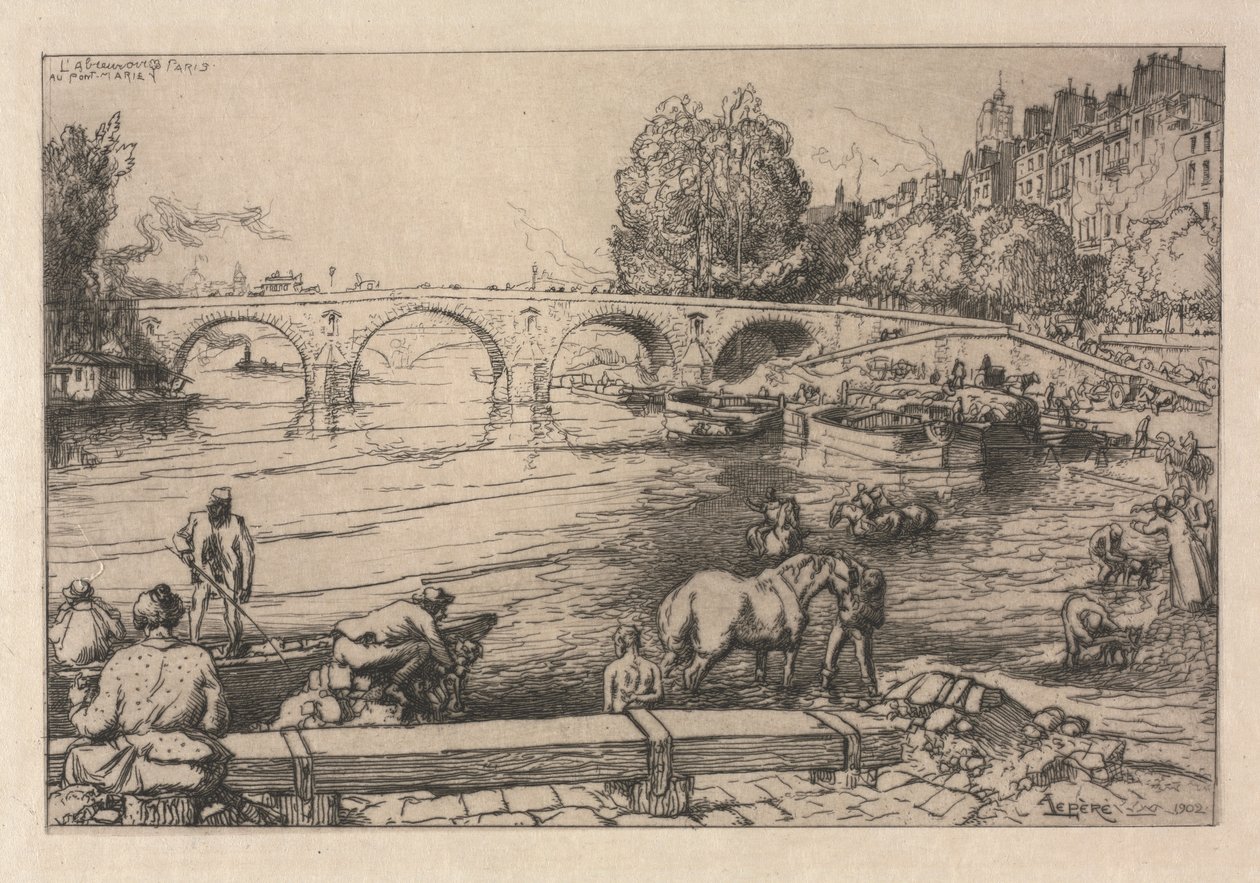 Vattenplatsen vid Mariebron av Auguste Louis Lepère