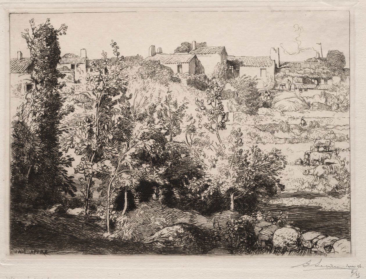 Byn Meule, 1907. av Auguste Louis Lepère