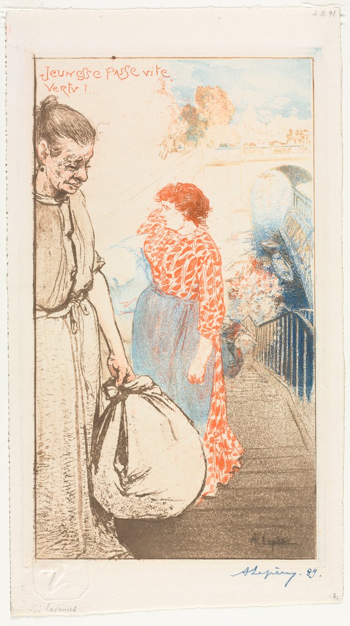 Tvättkvinnor, 1894. av Auguste Louis Lepère