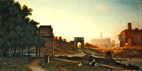 Forumet vid solnedgången, 1865 av Auguste Paul Charles Anastasi