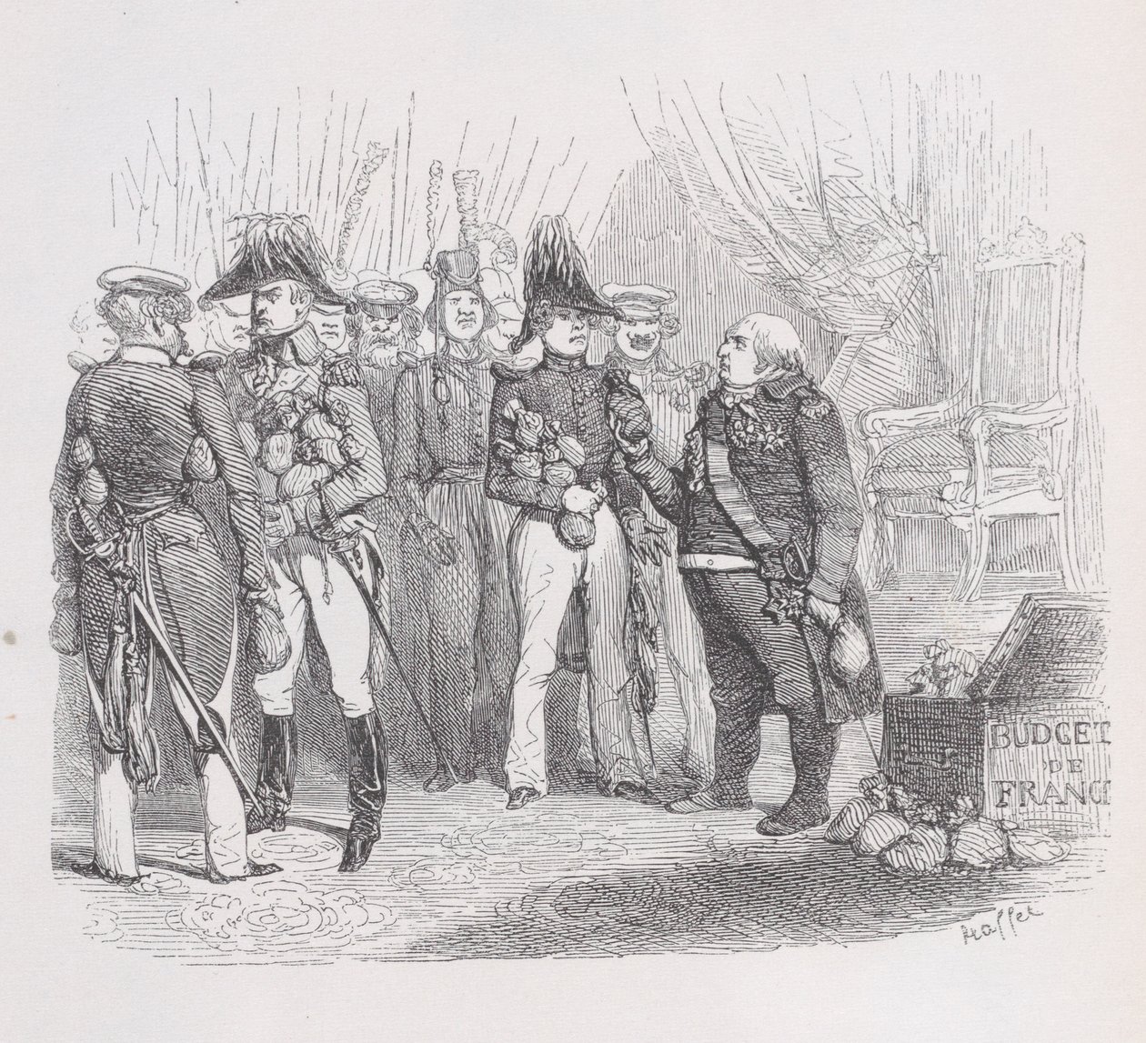 The Barbaric Holy Alliance från The Complete Works of Béranger, 1836. av Auguste Raffet