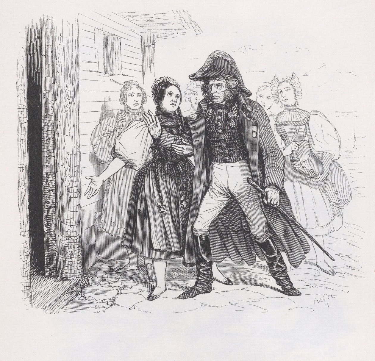 The Exiled from The Complete Works of Béranger, 1836. av Auguste Raffet