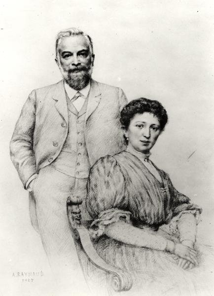 Adolphe Giraudon (1849-1929) och hans fru, Claire, 1907 av Auguste Raynaud