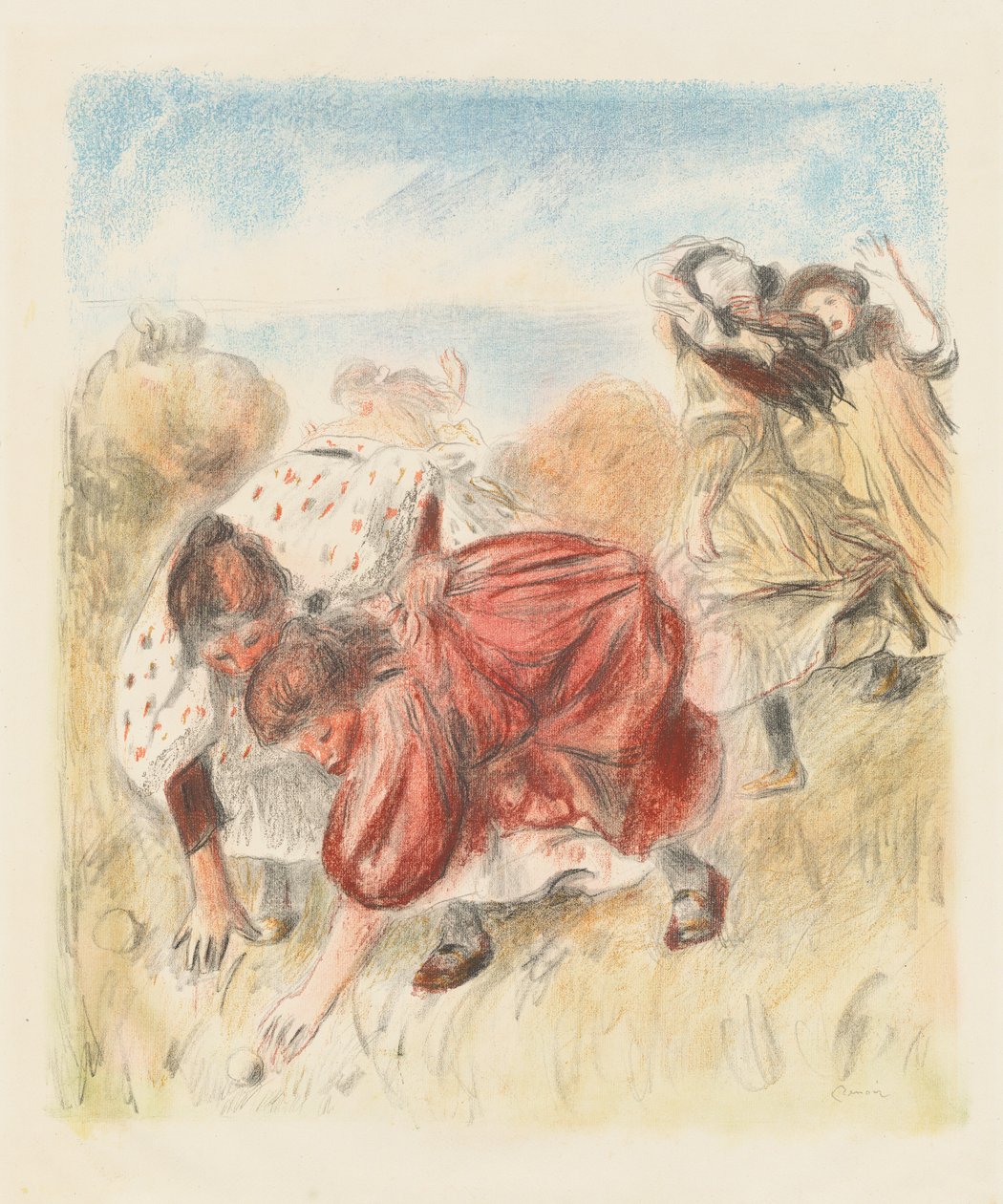 Barn som spelar boll av Auguste Renoir