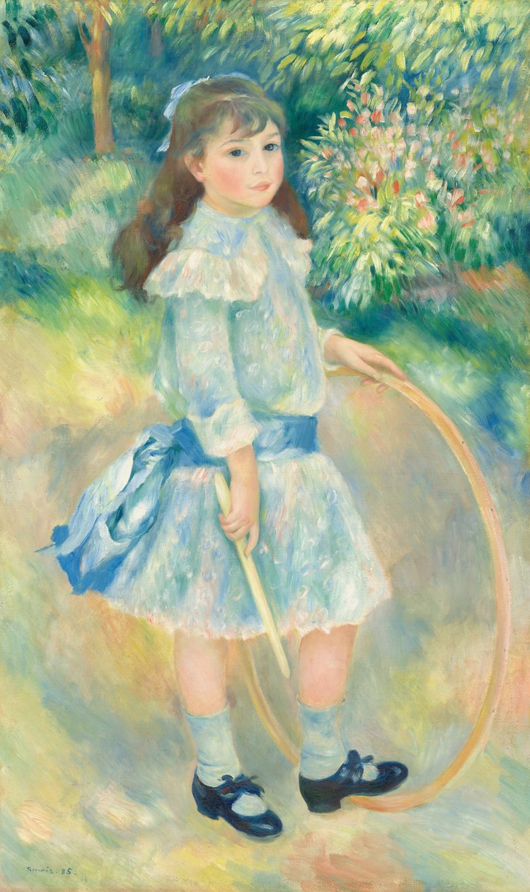 Flicka med en båge av Auguste Renoir