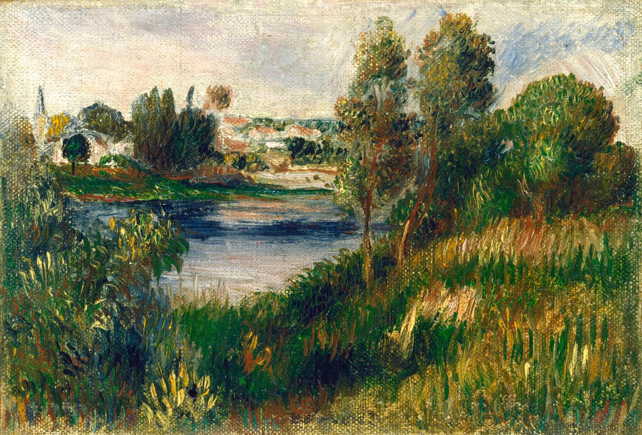 Landskap vid Vétheuil av Auguste Renoir