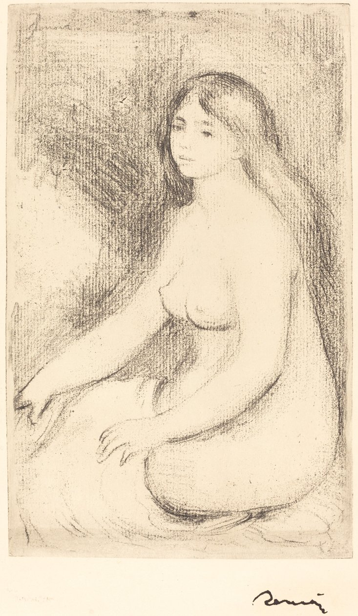 Sittande badare (Baigneuse assise) av Auguste Renoir